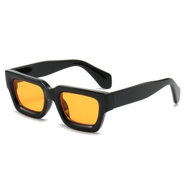 Imagem de Óculos de Sol UV400 - Armação Pequena Estilo Punk com Lentes Degradê para Homens e Mulheres, Ideais para Esportes ao Ar Livre, Corrida e Ciclismo, Amarelo
