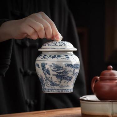 Imagem de Bothyi Pote de cerâmica para chá, porta-chá de cozinha, decorativo e, para decoração de mesa, recipiente hermético para armazenamento, Style C