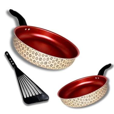 Imagem de Kit Frigideira 18 E 20 Funda Rotoprint Antiaderente Espátula