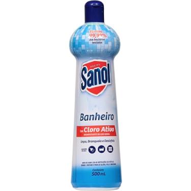 Imagem de Sanol, Limpador desinfetante para Banheiro, Com Cloro Ativo, Elimina Germes e Bactérias, Limpa e Desinfeta, 500 ml