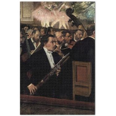 Imagem de Edgar Degas Orchestra Prints Puzzles 500 peças para adultos arte de desenho animado quebra-cabeças exclusivos para adultos presentes de tecnologia de jogos, 50 x 37 centímetros