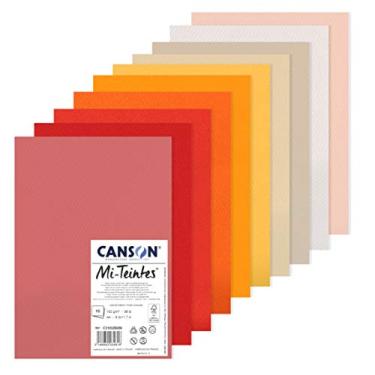 Imagem de Canson Papel MI-Tints (favo de mel) - Pacote de 10 folhas A4 160 g/m² tons quentes