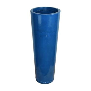 Imagem de Vaso Classic Ibiza Grande em Polietileno Para Flores ou Palntas (Azul Marmorizado)