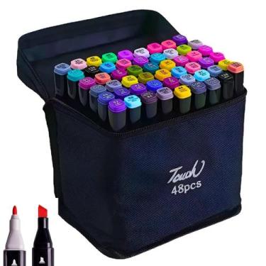 Imagem de Kit Caneta Touch 48 Cores Profissional Duas Pontas Ideal Colorir - Ven