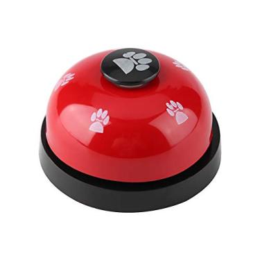 Imagem de Alomejor Sino de Cachorro, Sino de Treinamento de Desenho Animado Bonito de Ferro para Cães e Gatos, Brinquedo Interativo Com 5 Opções de Cores para Treinamento de Obediência e (vermelho)