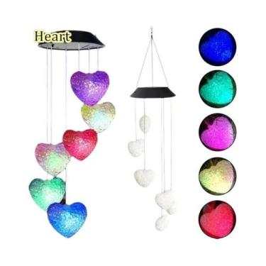 Imagem de Luz Solar LED À Prova d'Água Com Mudança De Cor, Sino De Vento Com Bol