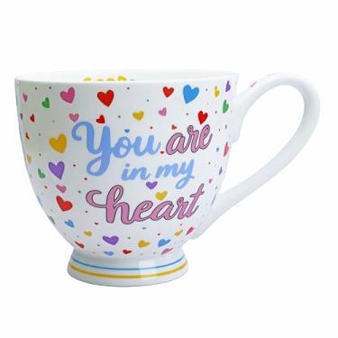 Imagem de Glen Mila Caneca de café fofa de 473 ml para mulheres Bone China caneca de café fofa canecas de Natal presentes de aniversário para mães amigas