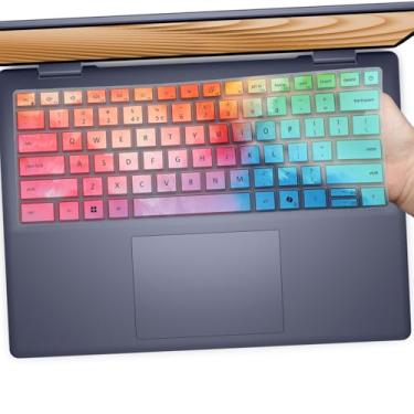 Imagem de Capa de teclado para laptop Dell 14 Plus 2025 DB14250 DB14255 de 14 polegadas, notebook Dell 14 Plus 2 em 1 DB04250 DB04255 de 14 polegadas colorido