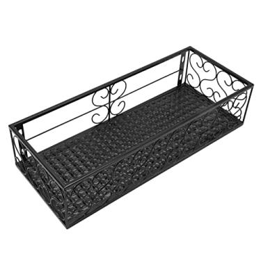 Imagem de GLOGLOW Rack de Flores para Varanda, Cabide de Ferro Forjado para Exibição de Plantas Internas e Externas, Resistente e Com Economia de Espaço, Bom para Janelas e Jardins (Adequado para grades de