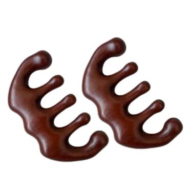 Imagem de Pente De Massagem Natural Madeira Couro Cabeludo Contra Queda Cabelo Circulaçao(2)