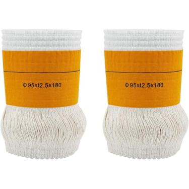 Imagem de Jaruika Pacote com 2 peças de substituição de pavio de 95 mm – Fibra de vidro sem fumaça e mistura de algodão para aquecedores de querosene e lâmpadas de óleo – 95 x 2,5 x 180 mm, fácil instalação