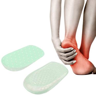 Imagem de ZJchao Palmilha de Gel de Silicone, Inserções de Sapato Autoadesivas para Aumento de Altura Com Superfície de Flanela Respirável para Conforto Masculino e Feminino (1,5cm)