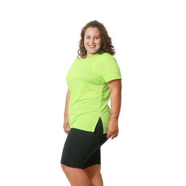 Imagem de Camiseta Feminina Plus Size Blusa Tapa Bumbum Dry Fit Academia, Treino