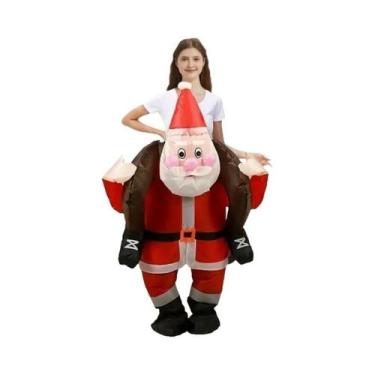 Imagem de Fantasia Inflável De Papai Noel Para Adultos, Crianças E Adolescentes,