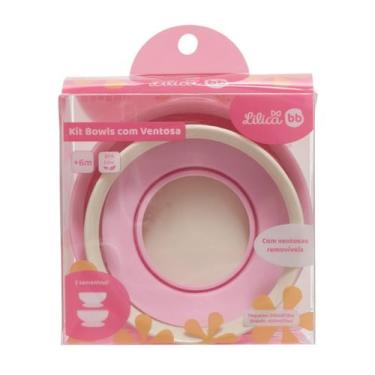 Imagem de Bowls com Ventosas Lilica Ripilica BB Kit Infantil Meninas, Rosa