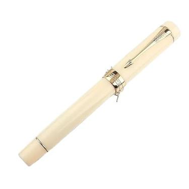 Imagem de MGTCAR Caneta-tinteiro clássica dourada com clipe de flecha para escrever canetas executivas de luxo M/F/EF Nib artigos de papelaria de escritório (15, F (0,5-0,7 mm))