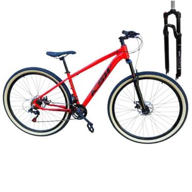 Imagem de Bicicleta Ksw Aro 29  Trava no Ombro 24 Velocidades Pneus Faixa Amarelo-Unissex