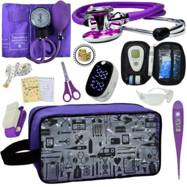Imagem de Kit Enfermagem Aparelho Pressão Esteto Frete Grátis Promocao - Love Sa