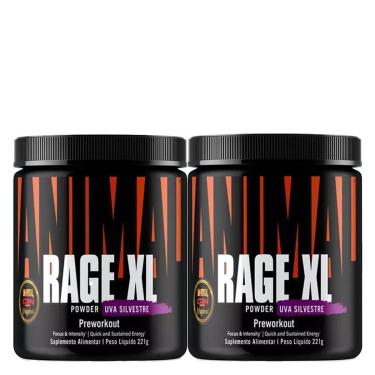 Imagem de Kit 2x Pré treino Rage XL 221g Uva - Universal Nutrition Sabor:Uva;Tamanho:Único;Gênero:Unissex-Unissex