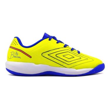 Imagem de Chuteira Umbro Br Futsal Jr Infantil - Amarelo/azul - 29