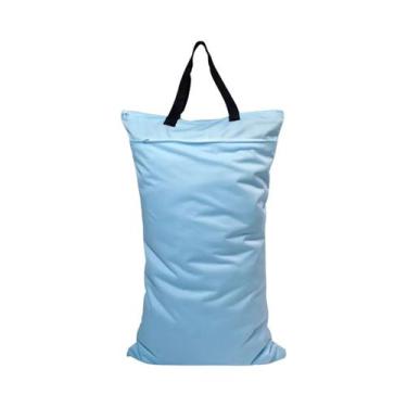 Imagem de Bolsa Impermeável Grande De Poliéster PUL Para Fraldas De Bebê 40x70cm