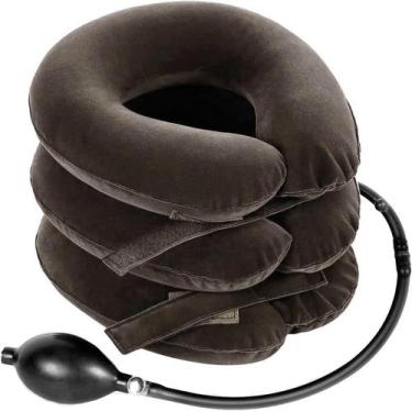 Imagem de Dispositivo de tração de pescoço S Cervical Neck Dor Relief Grey