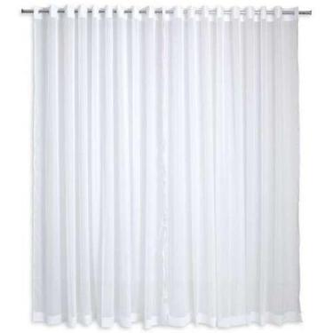 Imagem de Cortina Para Sala/Quarto Oxford 400x250 com ilhóses - Admirare, Branco