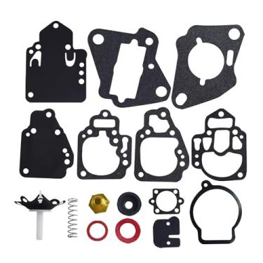 Imagem de Panwarmoll Kit de reparo de carburador e kit de diafragma compatível com Mercury Mariner Outboards 6 8 9.9 10 15 20 25 HP 2cyl Boat Motor Parts Replace 1395-9725 1395-9761 1395-97611 1395-9377