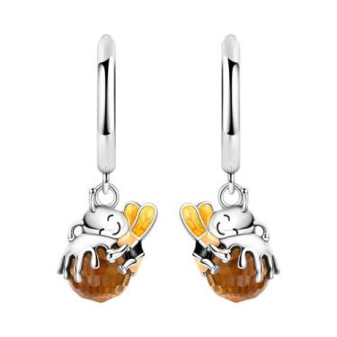 Imagem de Brinco original 925 prata esterlina cereja arco pendientes para mulher