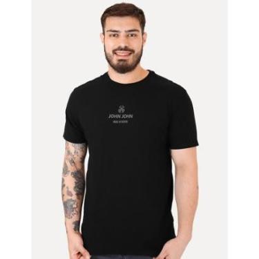 Imagem de Camiseta John John Masculina Regular Industry Co. Preta-Masculino