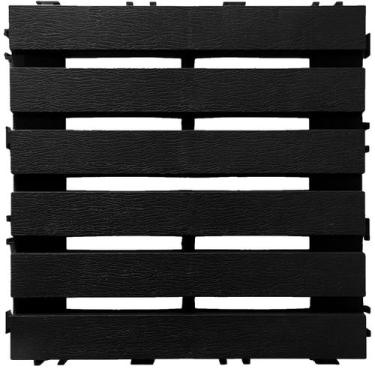 Imagem de Kit 6 deck modular plastico textura madeira 30x30x2,5 cm maxx premium 