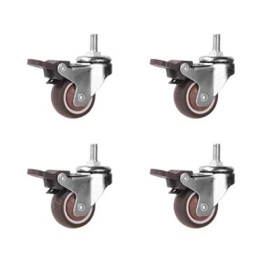 Imagem de Rodízios De Borracha Macia Giratórios 4 Peças Rodas Silenciosas Para C