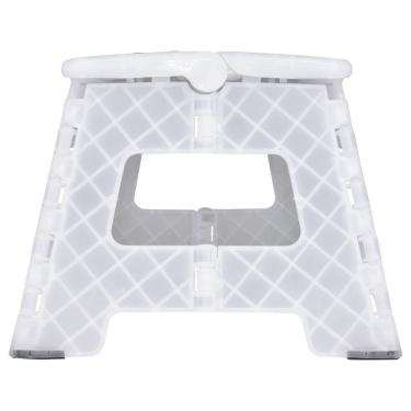Imagem de Banqueta Plástica Dobrável Branca 22cm Kala
