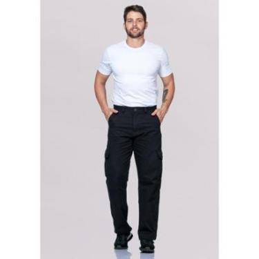 Imagem de Calça Masculina Cargo Em Sarja 7888 Preto-Masculino