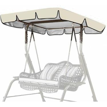 Imagem de Cobertura de substituição impermeável para balanço de pátio de 2/3 lugares, capa superior de substituição para rede de pátio