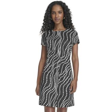 Imagem de Tommy Hilfiger Vestido feminino, preto/marfim, 52