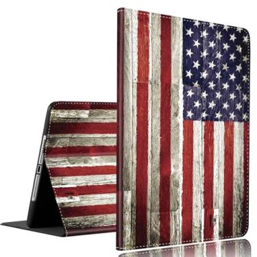 Imagem de Capa para Samsung Galaxy Tab S10 Lite/S10 FE 2025/ S9 FE 27.7 cm/ S9 27.9 cm 2023, capa dobrável de encaixe fino com hibernar/despertar automático para Galaxy Tab S10 Lite, bandeira americana vintage