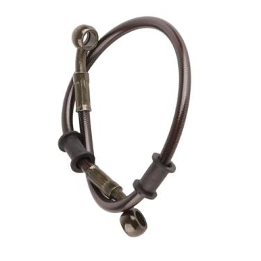 Imagem de Cosiki Durável 50cm-120cm Motocicleta Trançado Aço Freio Embreagem óleo Mangueira Linha Tubo para Alta Sensibilidade de Frenagem, 10mm Banjo Diâmetro (500mm)