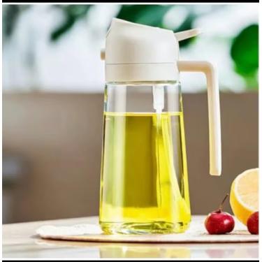 Imagem de Spray de Vidro 2 em 1 para Óleo e Vinagre com Botão Dosador e Bico Spray