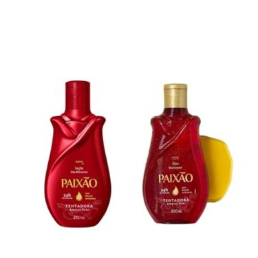 Imagem de Kit Hidratante Paixão Tentadora Ameixa Rubi 200ml Óleo Corporal, 24h de Hidratação Prolongada, Com Óleo de Amêndoas, Pele Macia e Perfumada Sempre (400ml).