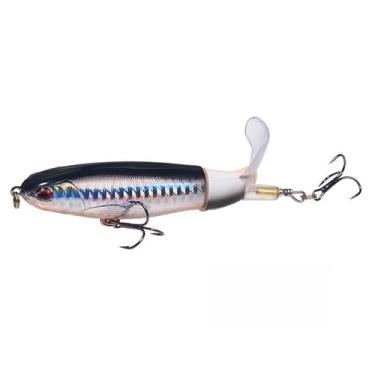 Imagem de Kit 10 Iscas Artificiais com Cauda Rotativa 10cm/14cm – Isca Topwater Macia para Pesca em Água Doce e Salgada(X(1pcs))