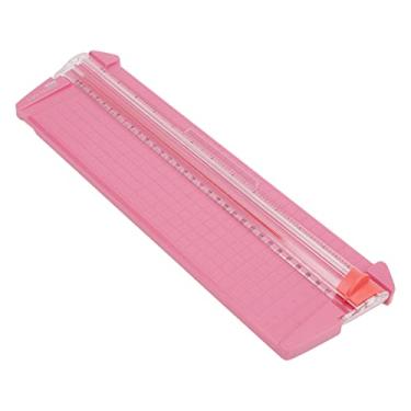 Imagem de YOUTHINK Cortador de Papel Pequeno de Papel Portátil, Material Premium, Escala Precisa, Alta Estabilidade, Ideal para Uso Doméstico e de Escritório (13830 rosa vermelha)