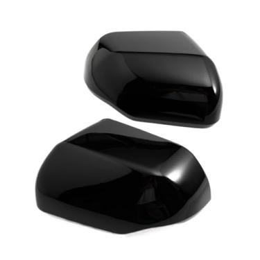 Imagem de Compatível com toyota tundra/sequoia 2023-2025 brilhante/fibra de carbono preto espelhos retrovisores laterais capa decorativa acessórios do carro(Glossy Black)