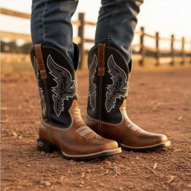 Imagem de Bota Texana Adulto em Couro Legítimo  Estilo, Conforto e Durabilidade!