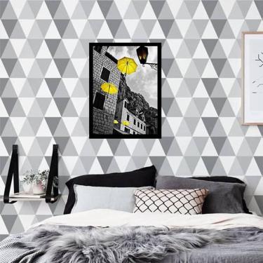 Imagem de Quadro Decorativo Fotografia Sombrinhas Amarelas