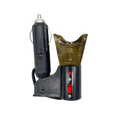 Imagem de Wswqop Queimador de Incenso Elétrico para Carro, Incensário Elétrico Estilo Oriente Médio, Difusor de Incenso, Isqueiro, Porta-incenso para Veículo, Verde, Tamanho real