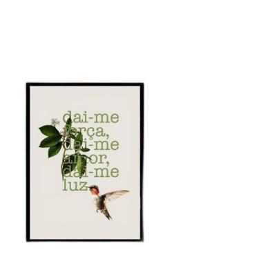 Imagem de Quadro Dai-Me Força, Amor E Luz 45X34Cm - Com Vidro