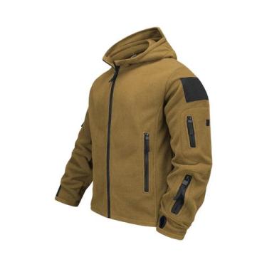 Imagem de Jaqueta Tática Térmica De Inverno Masculina Com Capuz Softshell Para E