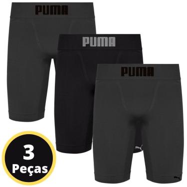 Imagem de Kit com 3 Bermudas Térmicas Alta Compressão Sem Costura Masculino Puma Sem Costura-Masculino