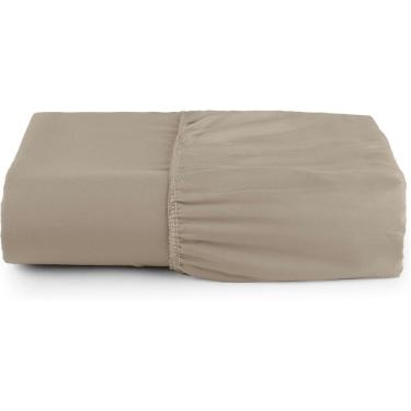 Imagem de Lençol Avulso Queen 198x158x26 100% Poliéster 400 Fios Cáqui
